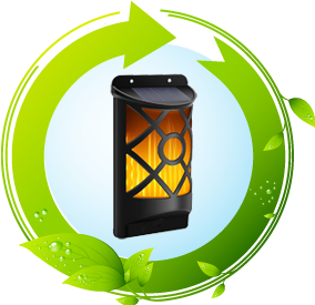 POWERplus Kiwi - Realistic Flame Effect Wall Light
